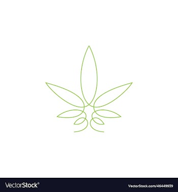 cannabis line logo graphic modern