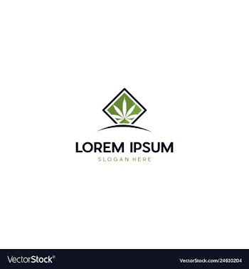 Cannabis marijuana leaf creative logo vector image