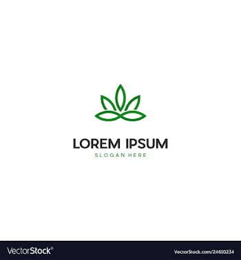 Cannabis marijuana leaf creative logo vector image