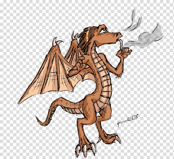 Cannabis smoking Dragon, dragon transparent background PNG clipart