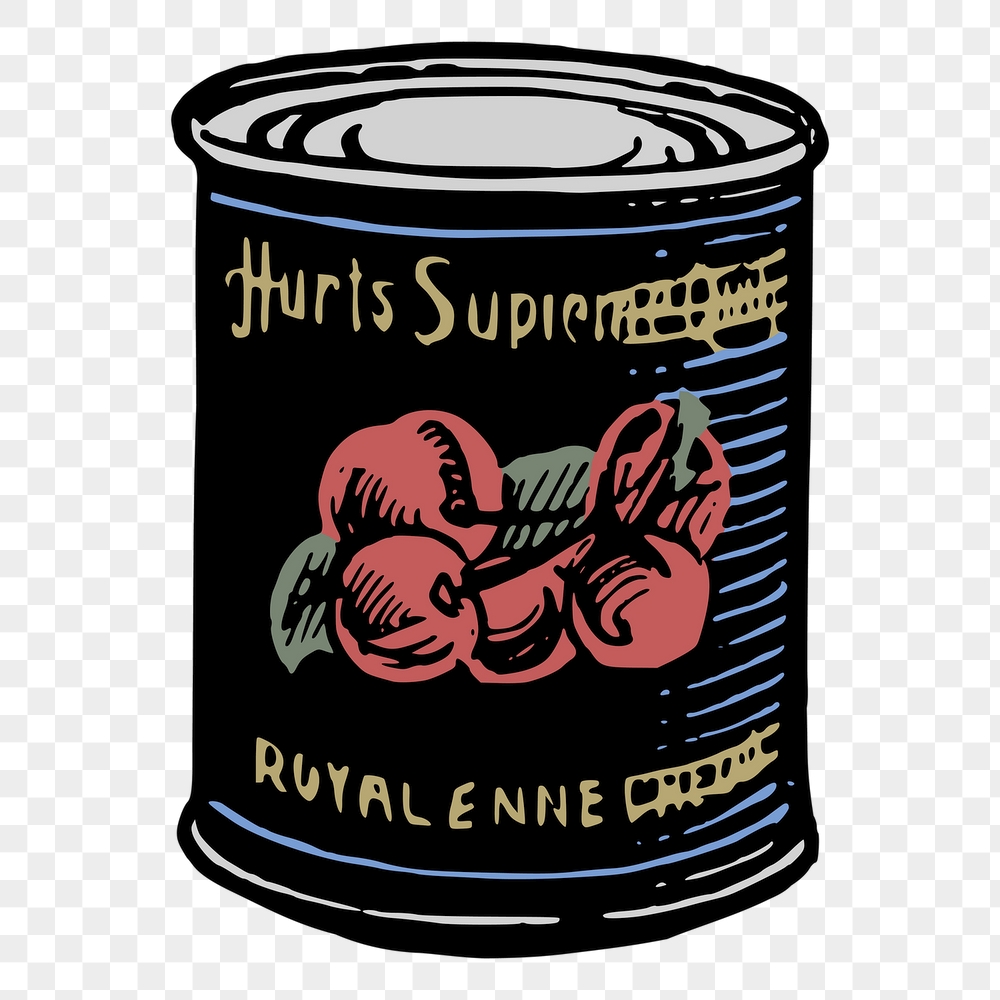 Canned cherries png sticker, vintage | Free PNG - rawpixel
