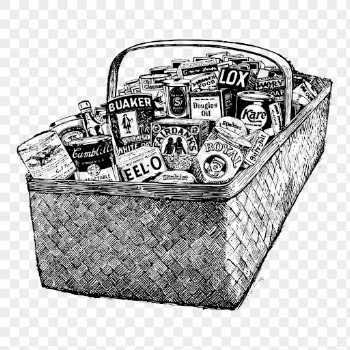Canned food basket png sticker | Free PNG - rawpixel