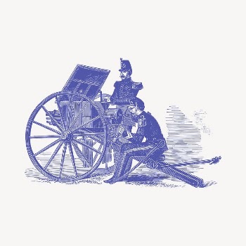 Cannon soldiers clipart, vintage hand | Free Vector - rawpixel