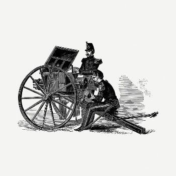 Cannon soldiers drawing, vintage illustration | Free PSD - rawpixel