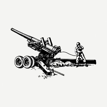 Cannon weapon drawing, vintage illustration | Free PSD - rawpixel