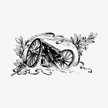 Cannon weapon illustration clipart vector. | Free Vector - rawpixel
