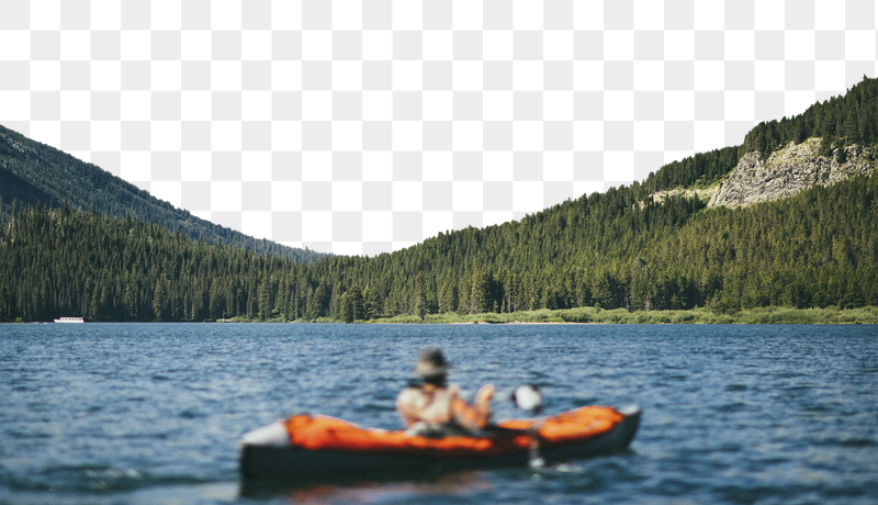 Canoe on lake png  | Free PNG - rawpixel