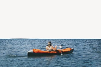 Canoe on water border, adventure | Free PSD - rawpixel