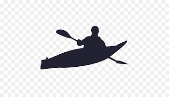 canoeing and kayaking Silhouette - Silhouette 