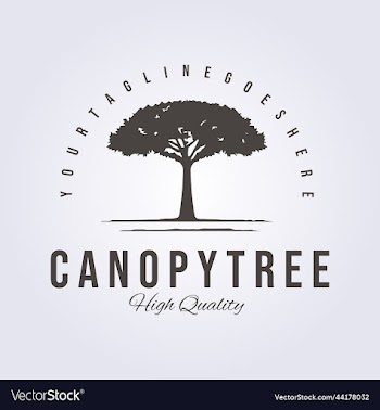 canopy tree service retro style logo vintage