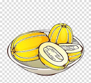 Cantaloupe Korean melon Honeydew, Hand-painted melon transparent background PNG clipart