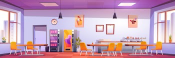 Canteen interior in school, college or university Free Vector