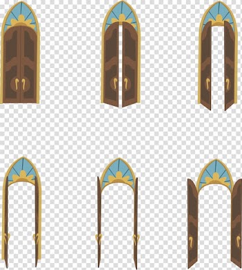 Canterlot Door Animation, palace arch transparent background PNG clipart