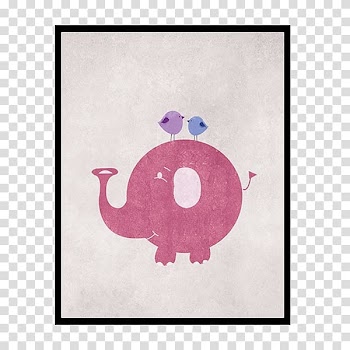 Canvas print Painting Drawing Art, watercolor elephant transparent background PNG clipart