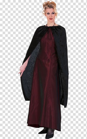 Cape Robe Cloak Velvet Costume, Halloween transparent background PNG clipart
