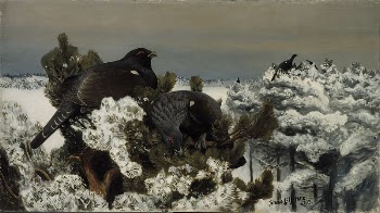 Capercaillies in a winter landscape, | Free Photo - rawpixel