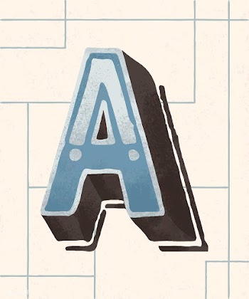 Capital letter A vintage typography style | Free stock vector - 474772