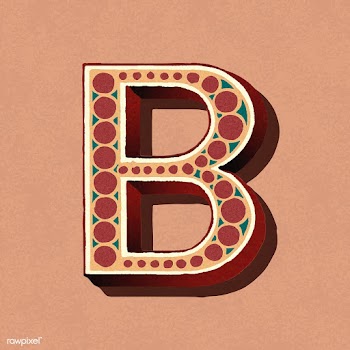 Capital letter B vintage typography style | Free stock vector - 474641