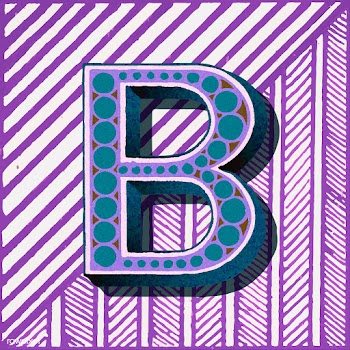 Capital letter B vintage typography style | Free stock vector - 474642