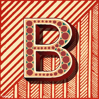 Capital letter B vintage typography style | Free stock vector - 474710
