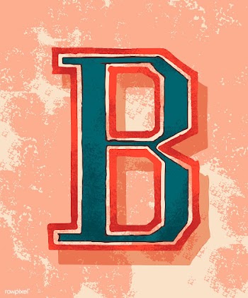 Capital letter B vintage typography style | Free stock vector - 474799