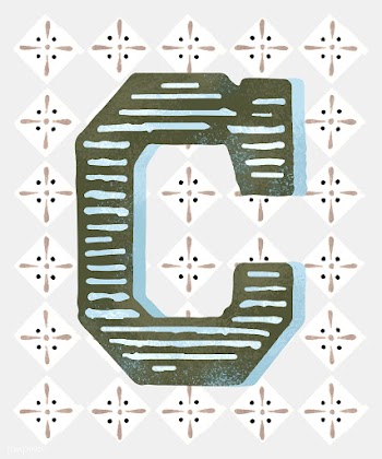 Capital letter C vintage typography style | Free stock vector - 474835