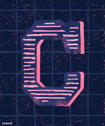 Capital letter C vintage typography style | Free stock vector - 474871