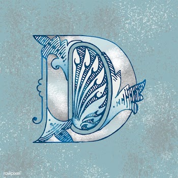 Capital letter D vintage typography style | Free stock vector - 474727