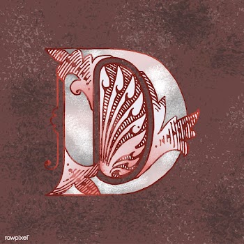 Capital letter D vintage typography style | Free stock vector - 474736