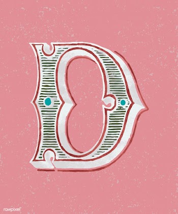 Capital letter D vintage typography style | Free stock vector - 474874