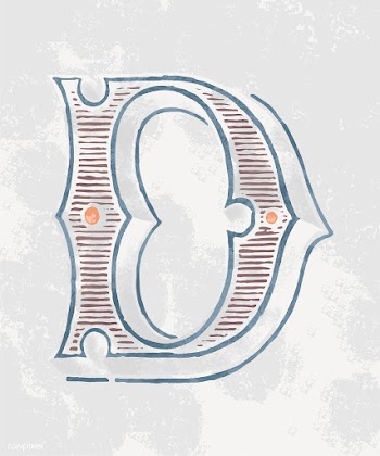 Capital letter D vintage typography style | Free stock vector - 474880
