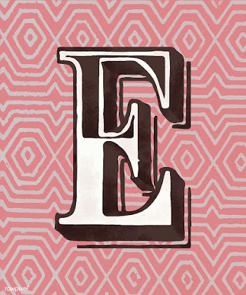 Capital letter E vintage typography style | Free stock vector - 474762