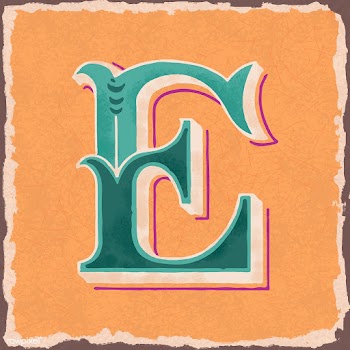 Capital letter E vintage typography style | Free stock vector - 474776
