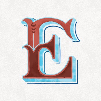 Capital letter E vintage typography style | Free stock vector - 474865