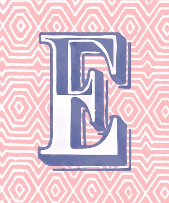 Capital letter E vintage typography style | Free stock vector - 474876
