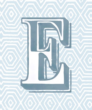 Capital letter E vintage typography style | Free stock vector - 474877