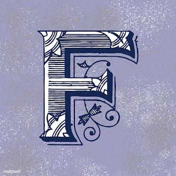 Capital letter F vintage typography style | Free stock vector - 474752
