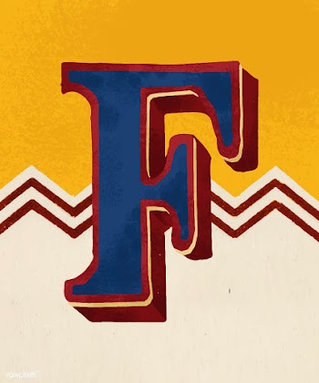 Capital letter F vintage typography style | Free stock vector - 474782