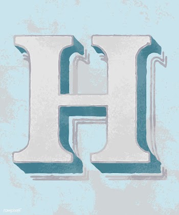 Capital letter H vintage typography style | Free stock vector - 474657