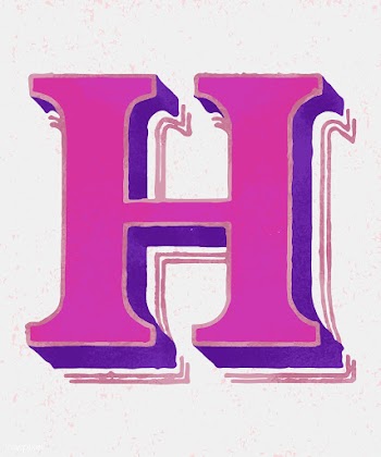 Capital letter H vintage typography style | Free stock vector - 474670