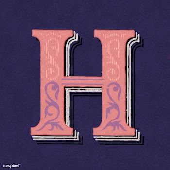 Capital letter H vintage typography style | Free stock vector - 474790
