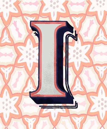Capital letter I vintage typography style | Free stock vector - 474688