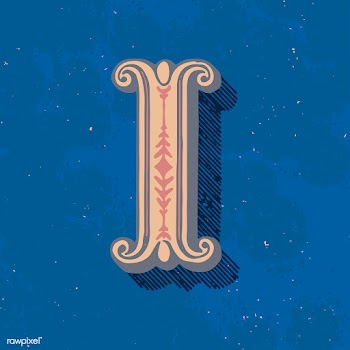Capital letter I vintage typography style | Free stock vector - 474841