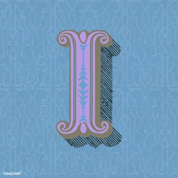 Capital letter I vintage typography style | Free stock vector - 474870