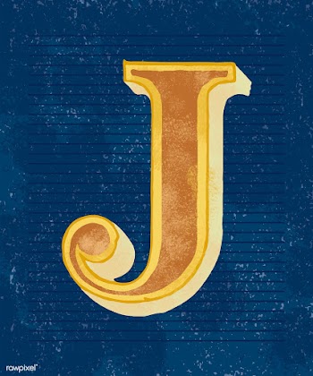 Capital letter J vintage typography style | Free stock vector - 474712