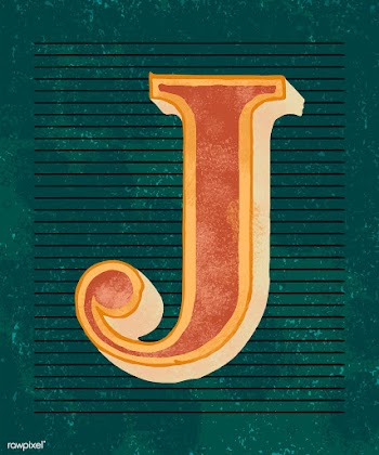 Capital letter J vintage typography style | Free stock vector - 474737