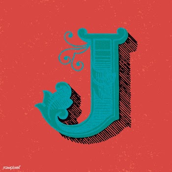 Capital letter J vintage typography style | Free stock vector - 474879