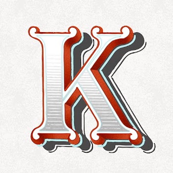 Capital letter K vintage typography style | Free stock vector - 474644