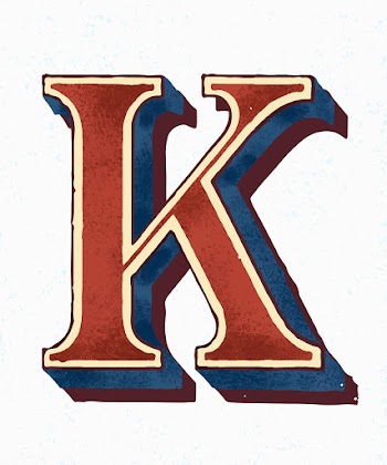Capital letter K vintage typography style | Free stock vector - 474739