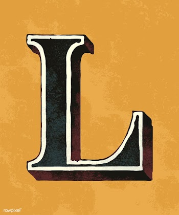 Capital letter L vintage typography style | Free stock vector - 474718